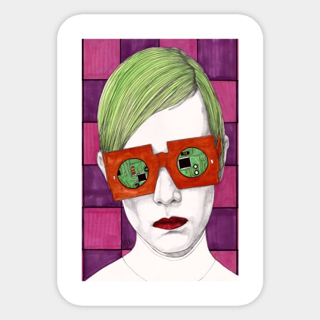 Circuit Girl Sticker by paulnelsonesch